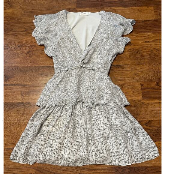 A.L.C. Silk Viera Rimini Dot Tiered Mini Dress Women’s Size 6 – Cocktail Dress - Picture 1 of 7